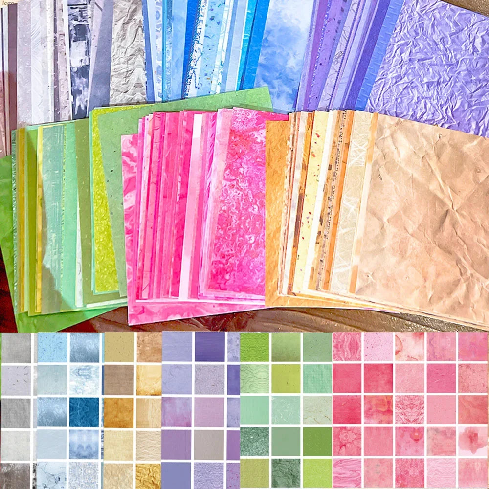Colorful  Background Craft Paper Junk Journal Planner Scrapbooking