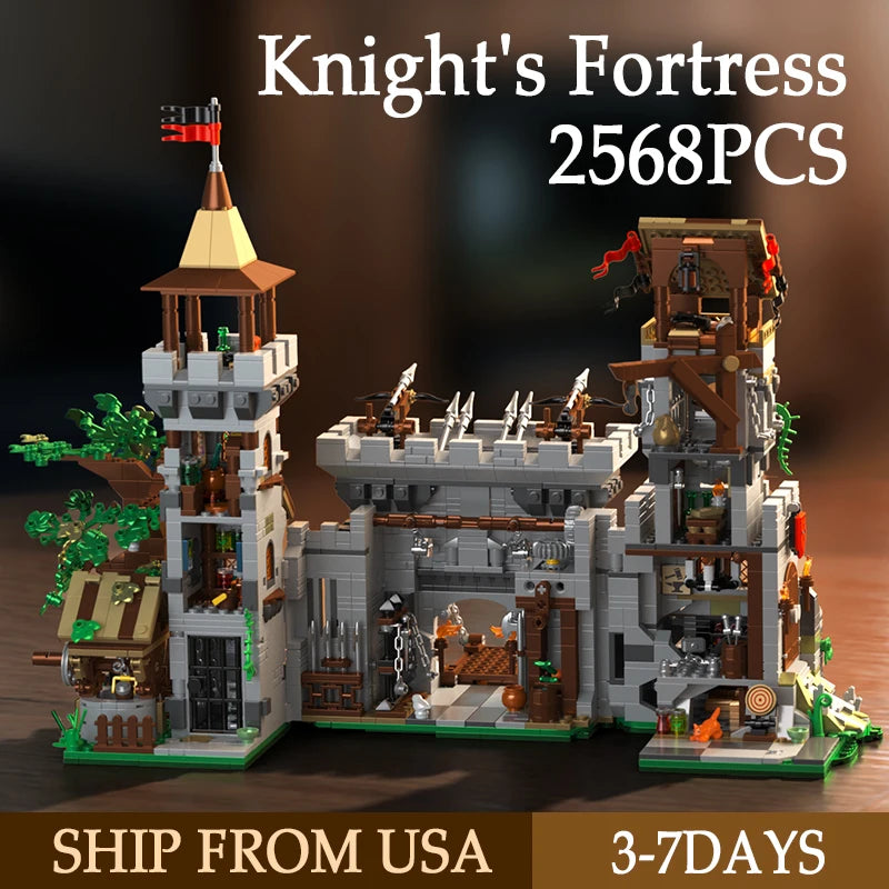 2568PCS Medieval Knight's Fortress Building Blocks
