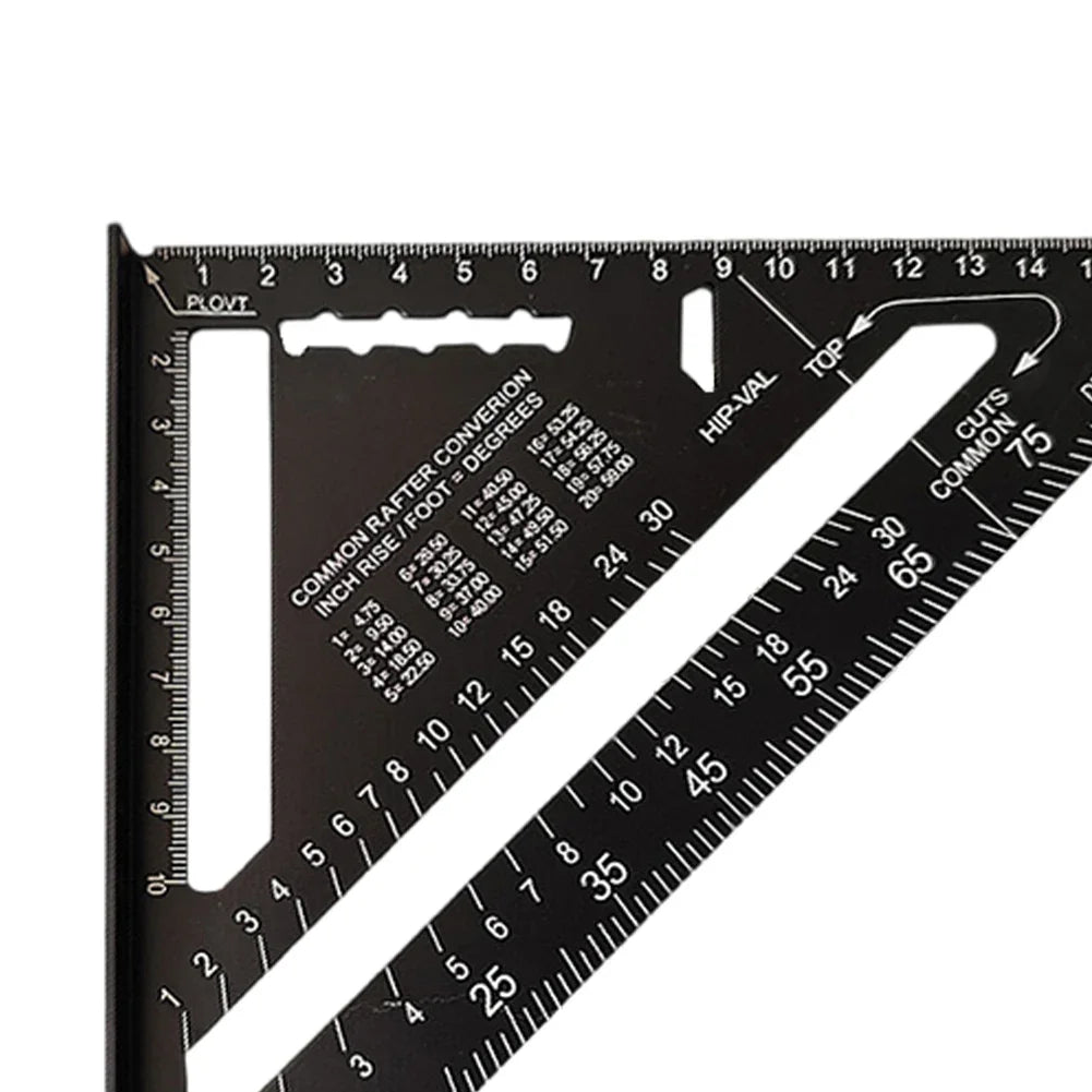 7 Inch Triangle Ruler High Precision Speed Square Angle Protractor 90° Triangle Carpenter Square Ruler Wood Working Tools