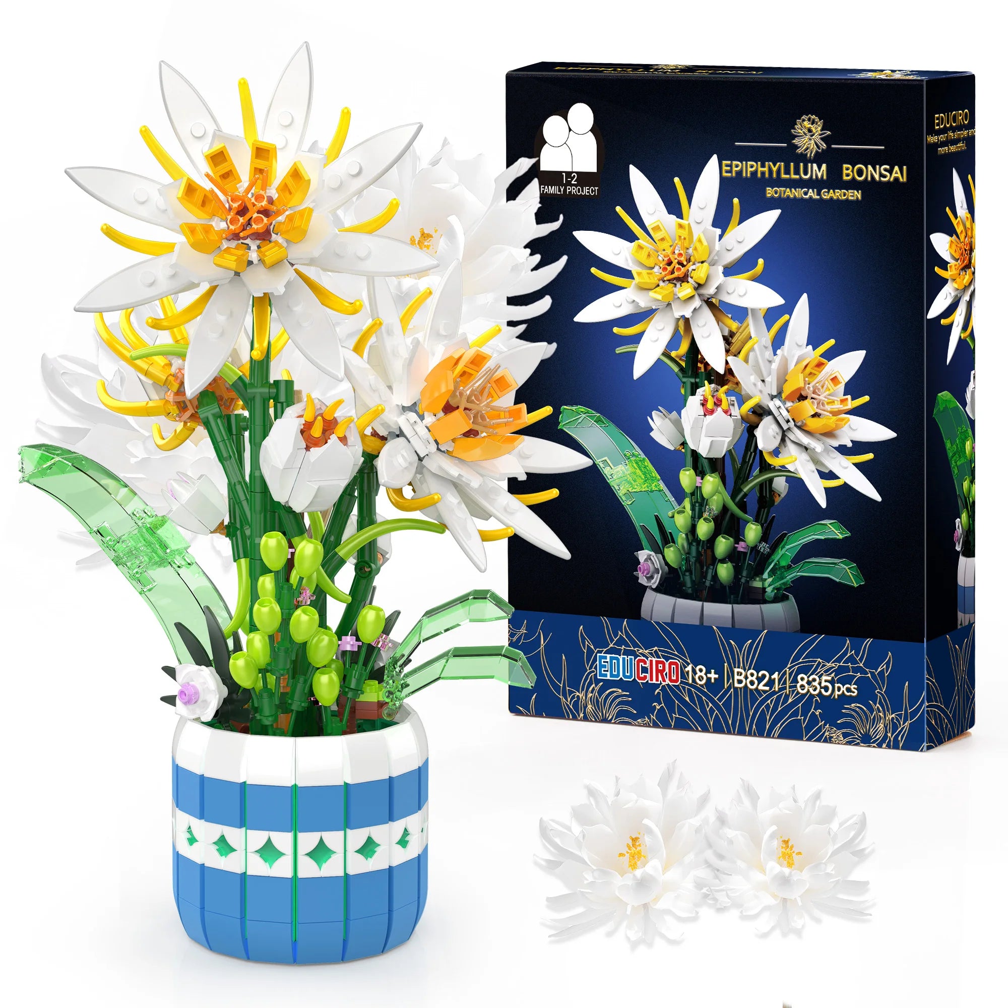 EDUCIRO piphyllum Flowers Bouquet Building Set,  Christmas Day Gift