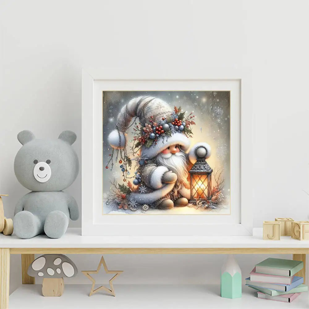 Dwarf Diamond  Mosaic Winter Picture Of Rhinestones