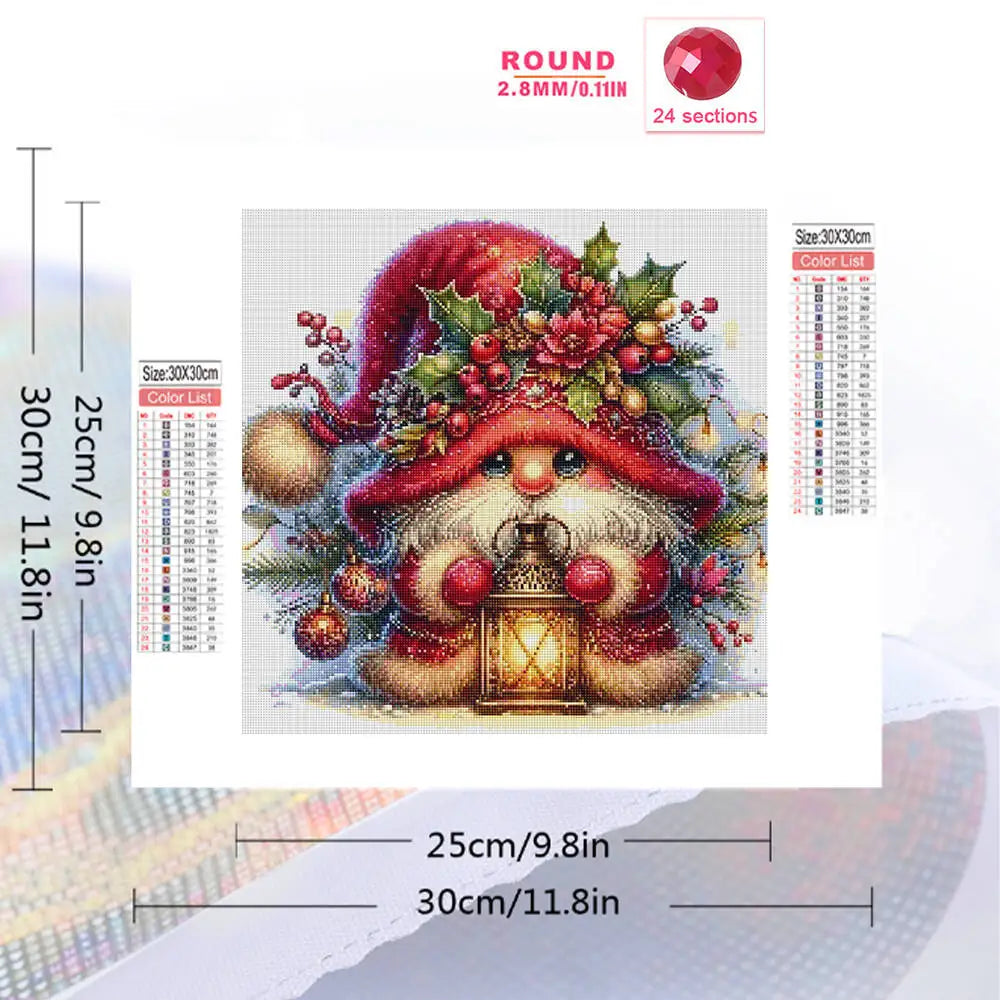 Mosaic Santa Claus Painting Dwarf Diamond art