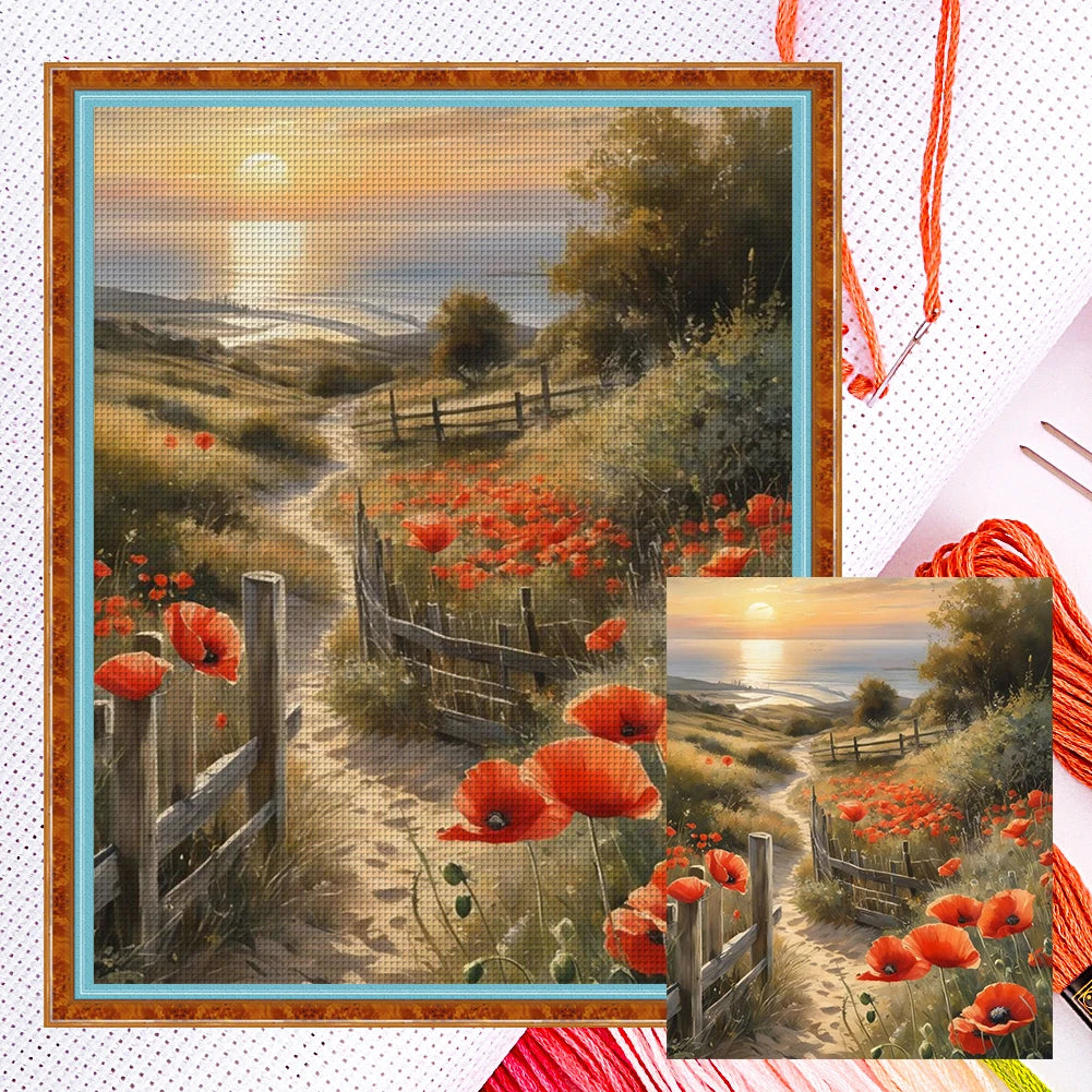 Full Embroidery cotton Thread 11CT Counted Landscape Cross Stitch Kit