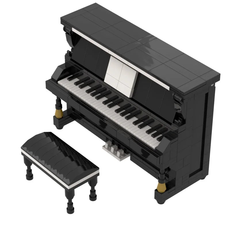 482pcs Building blocks small particles moc piano model kit