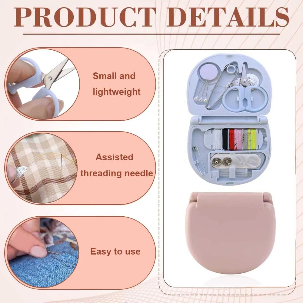 1-2Pack Min Travel Sewing Kit Portable DIY Supplies Beginner Friendly