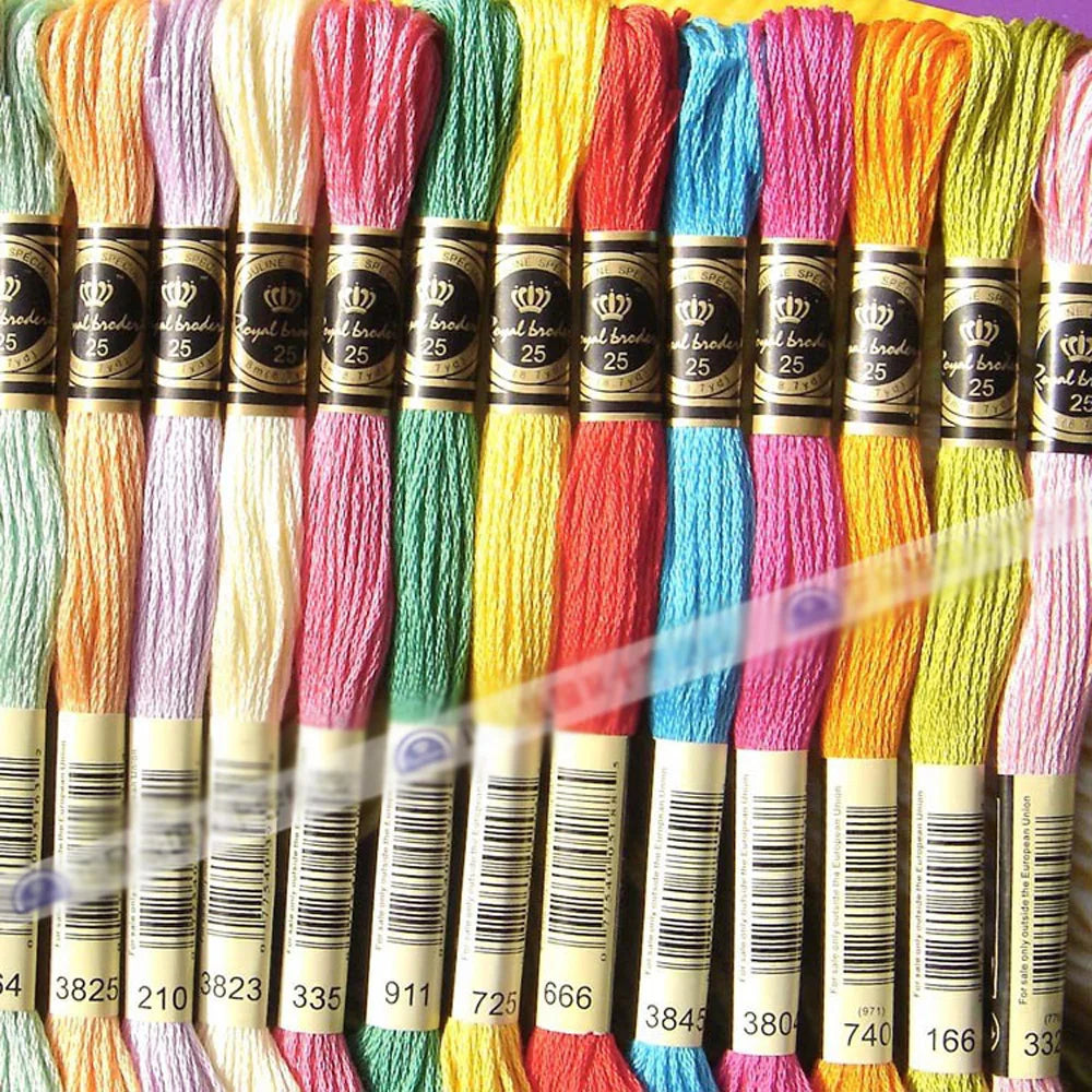 100% Cotton High Quality Cross stitch Floss Embroidery thread  Hand Knitting Sewing Weaving 8m 447 color