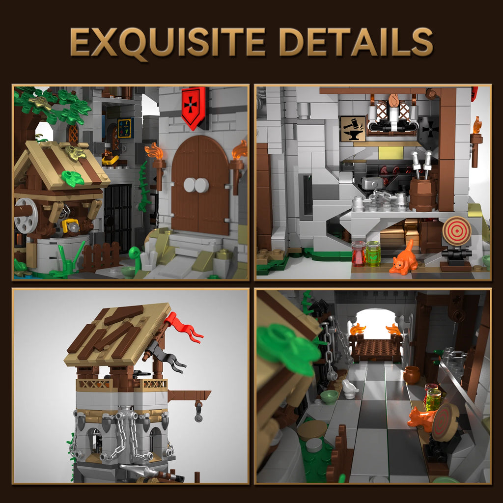 2568PCS Medieval Knight's Fortress Building Blocks