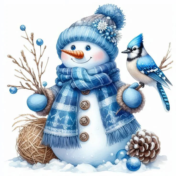 Huacan DIY Embroidery Santa Claus Complete Kit 5D Cross Stitch Landscape Snowman Winter Unique Christmas Gift Modern Home Decor