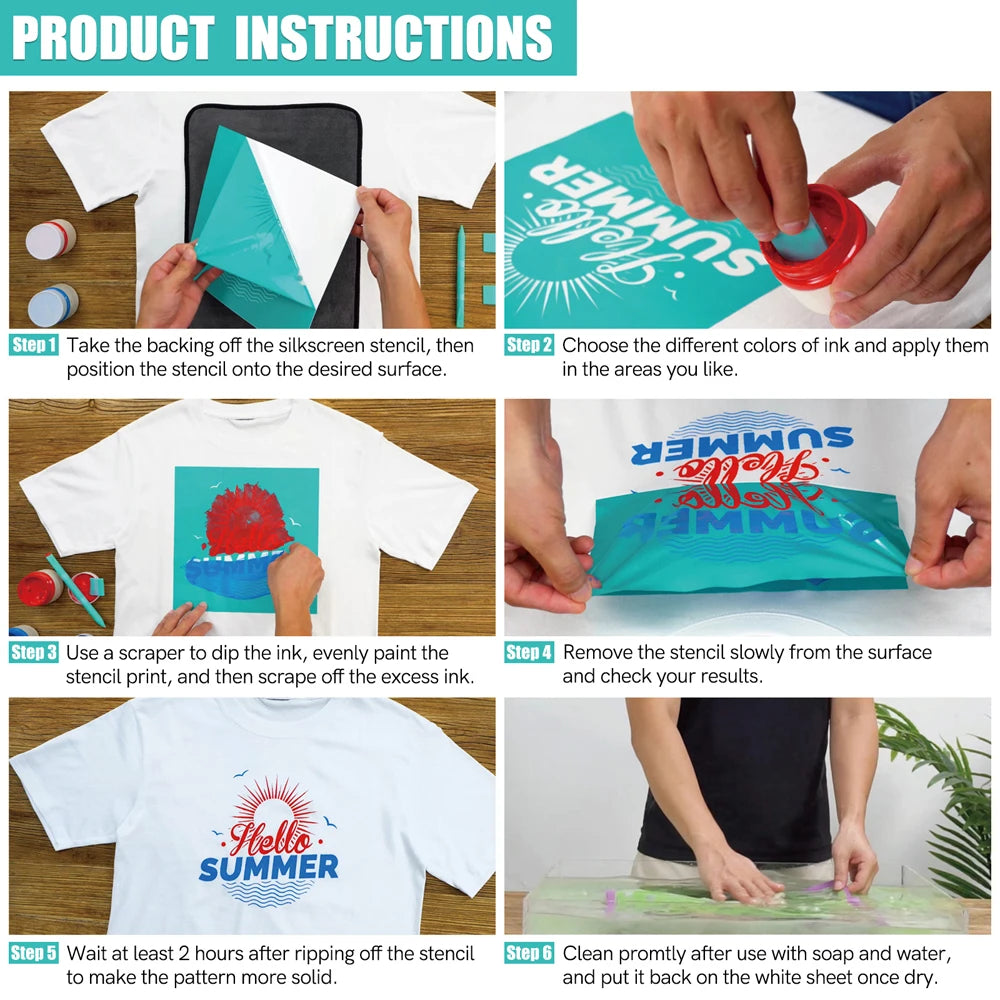 Silkscreen Stencil Reusable Self-Adhesive Silk Screen Printing Silk