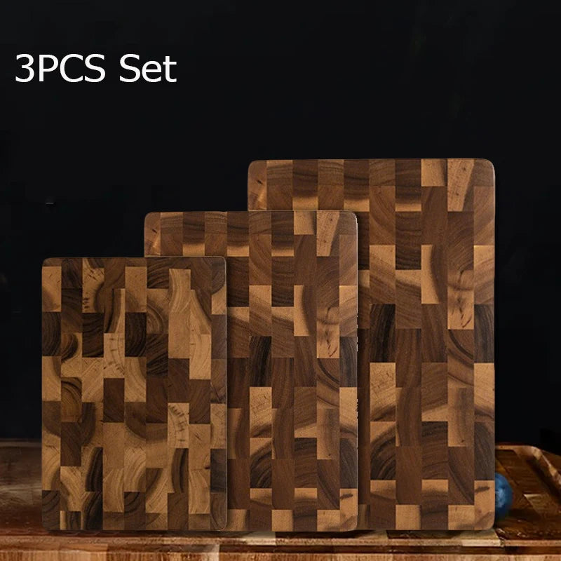 3PCS Bamboo Cutting Board Solid Wood Non-slip