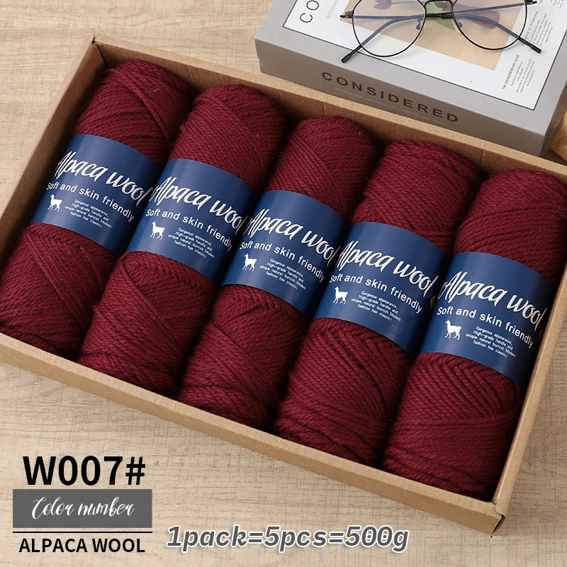 500g alpaca wool yarn, coarse yarn