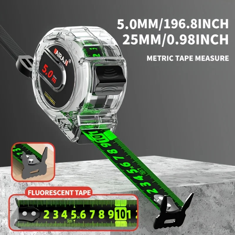 Self-Illuminating Marks for Low Light Work,  Durable Fiberglass Ruler