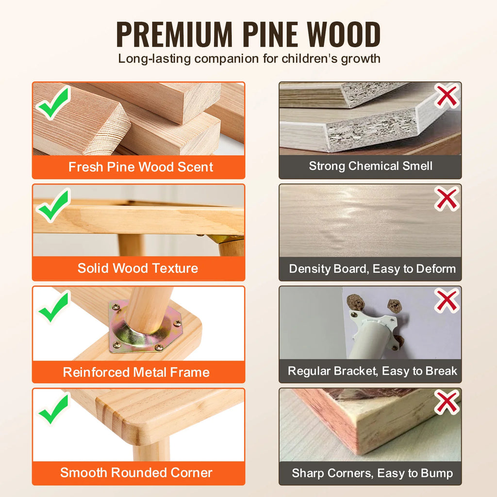 Table for Kids Activity with 3 Foldable Storage Bins & Double-Sided Board Indoor/Outdoor