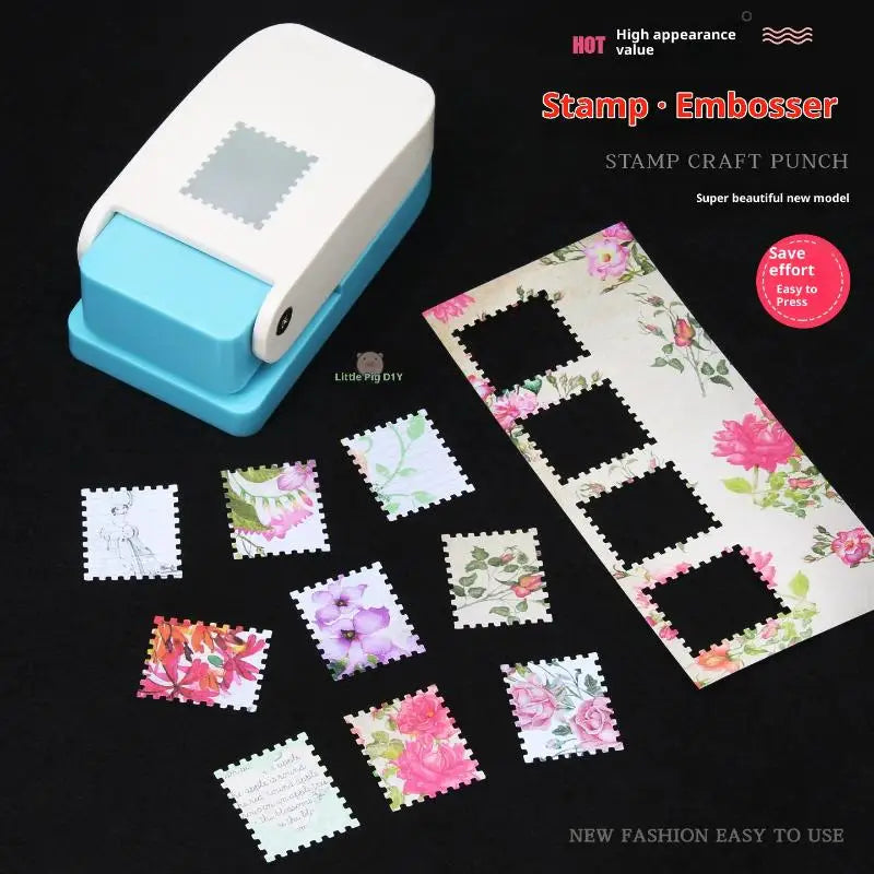 Rectangle Postage Stamp Punch Lever Action Craft punch