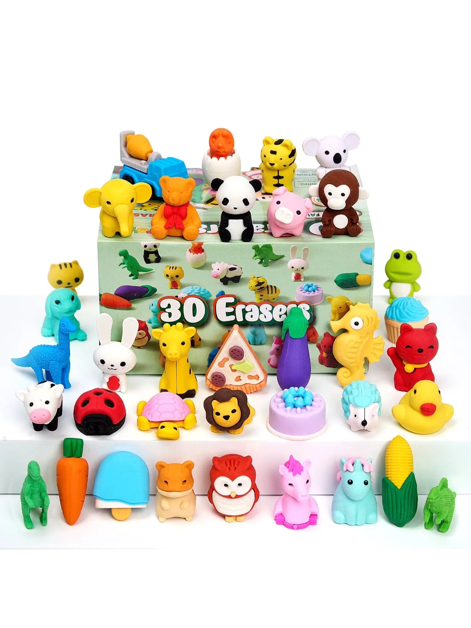 Joyfy 36 Pcs 3D Erasers Cute Erasers for Pencil