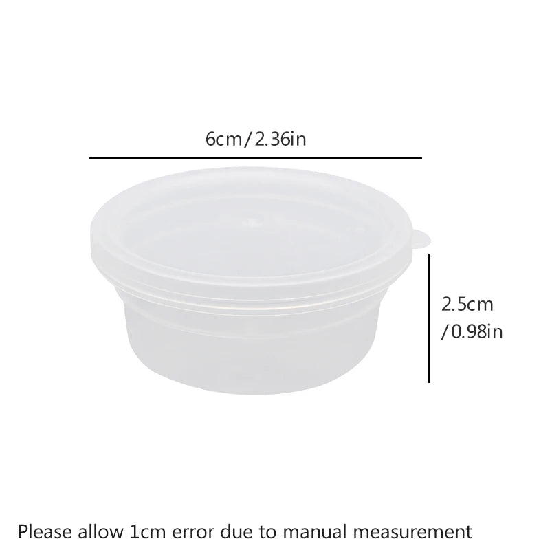 5 transparent plastic storage boxes