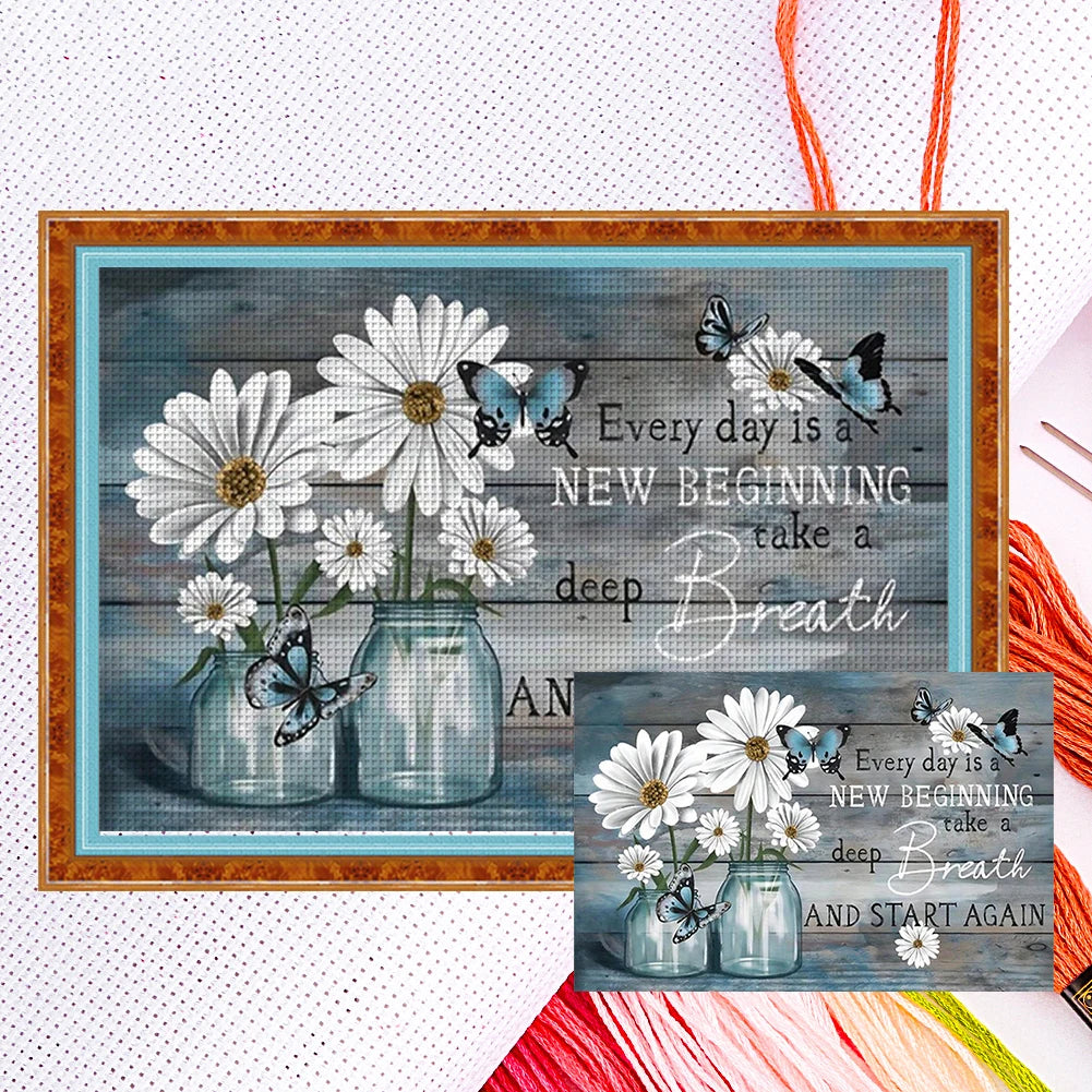 Full Embroidery cotton Thread 11CT Counted Landscape Cross Stitch Kit