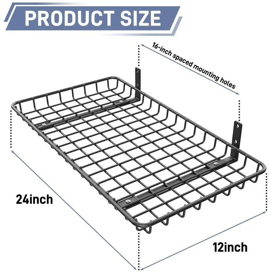 12x24 inch  WallMounted Storage Shelf Holds Up to 60 l