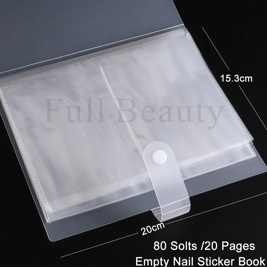 100 Slots Nail Art Stickers Storage Book