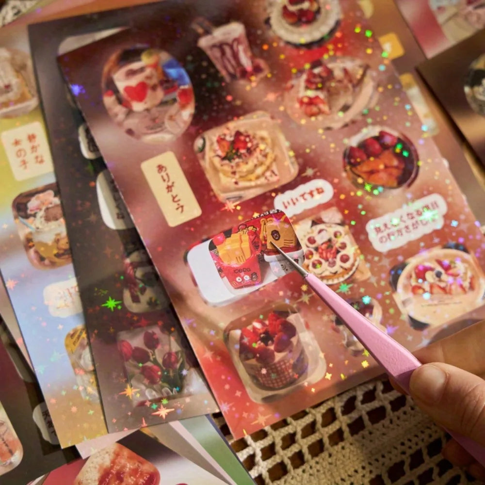 90pcs Vintage Die-Cut Sticker Book, 2 Styles Old School Scrapbooking Decals for Junk Journals