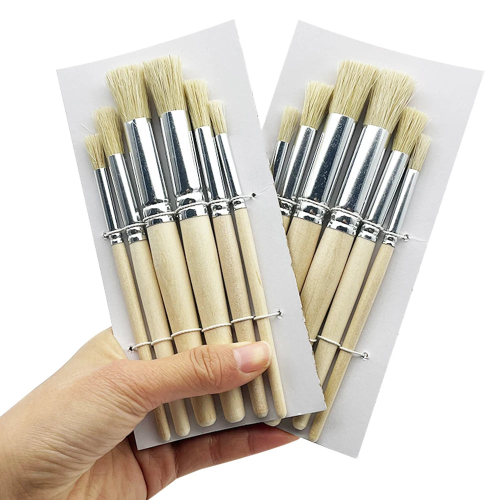 6/12/18pcs Stencil Paint Brushes Set