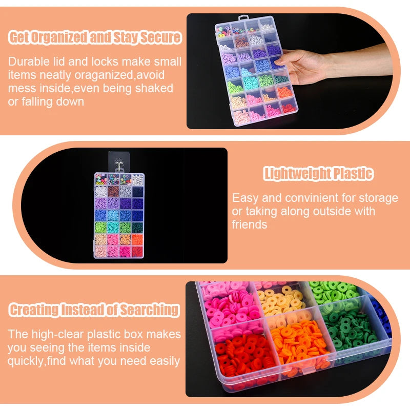 Transparent Storage Containers, 7 different sizes