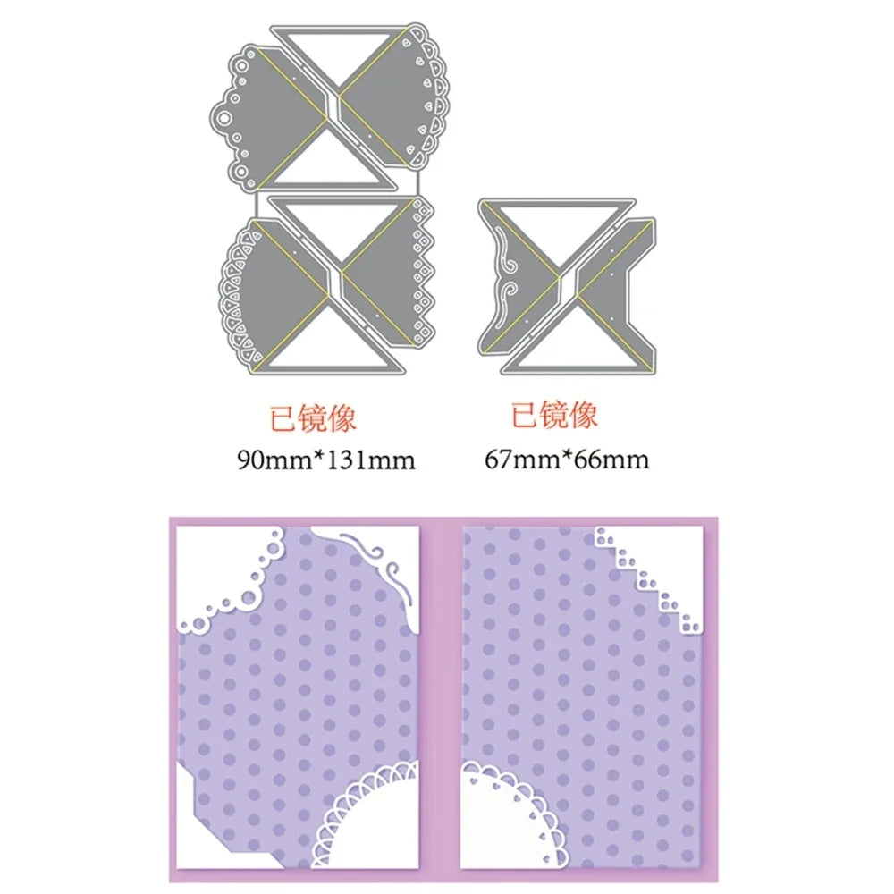 1-2pcs Daisy and Cherry Blossom Edge Border Metal Cutting Dies Stencils