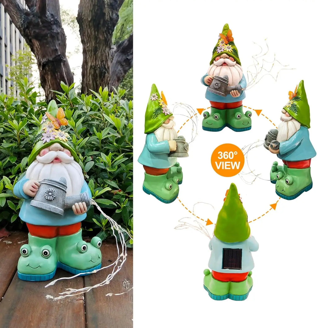 Solar Garden Gnome with LED Lights