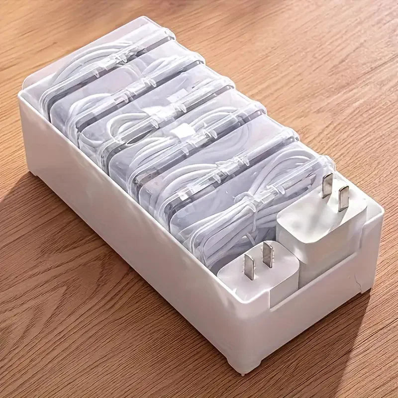Cable Organizer Storage Box Set Durable Plastic s