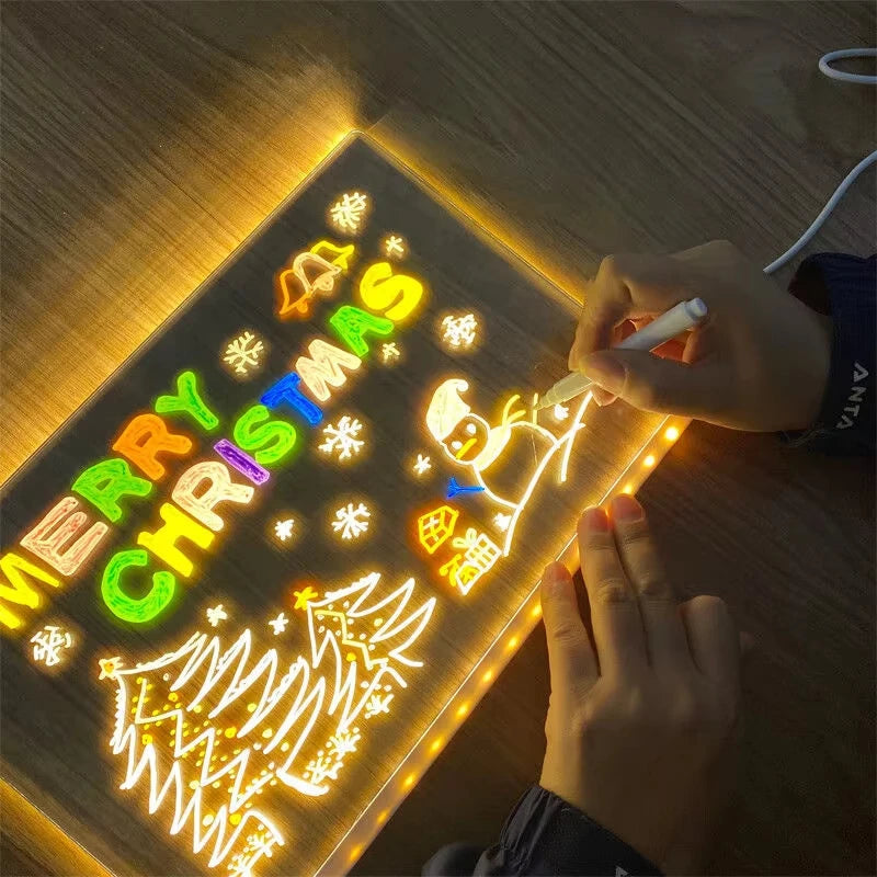 Reusable LCD Tablet, Erasable Light-Up Doodle Pad for Ages 3-6+