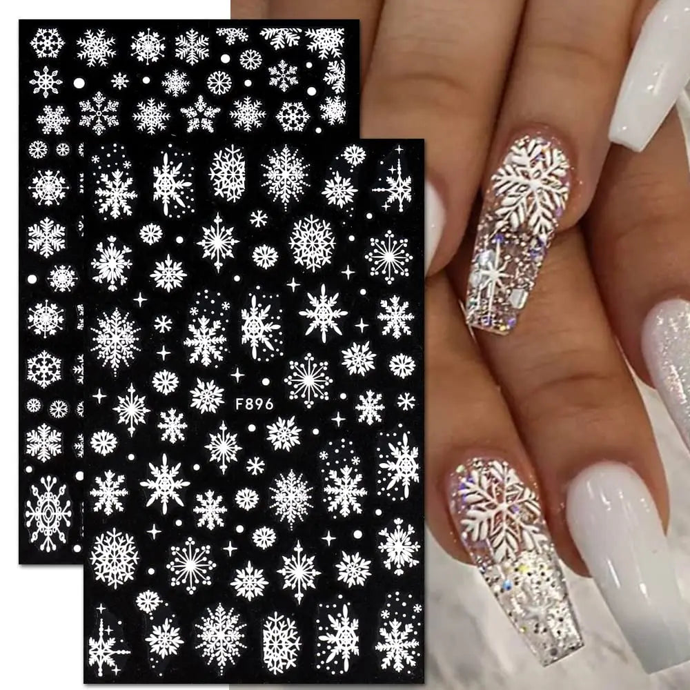 sNew Winter Snowflake Nail Stickers,