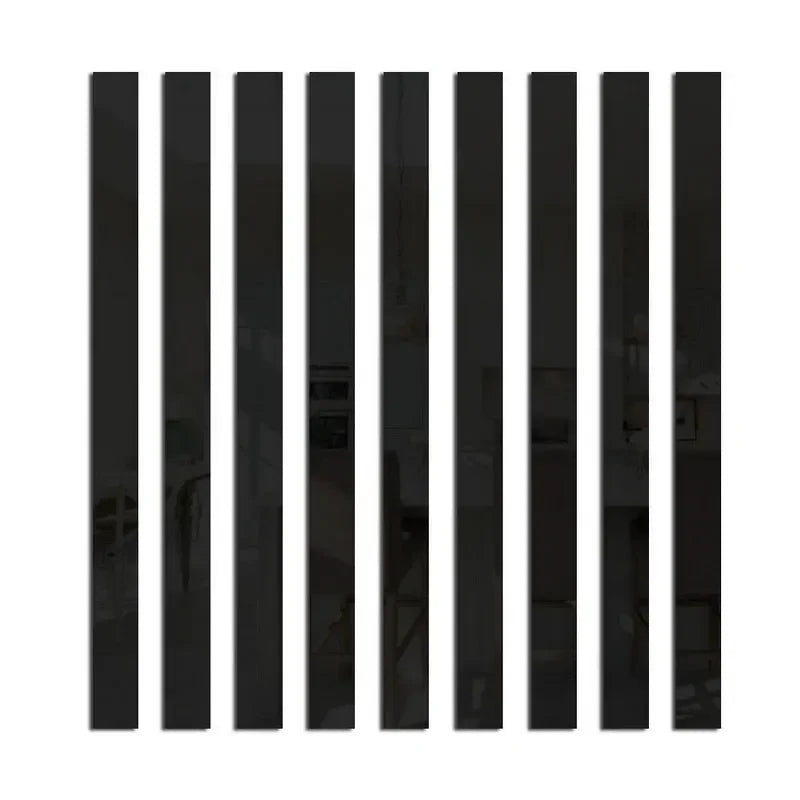 10/20pcs Acrylic Strip Mirror Wall Stickers DIY Art Wall Decor 3D Lines Wall Stickers Home Decoration
