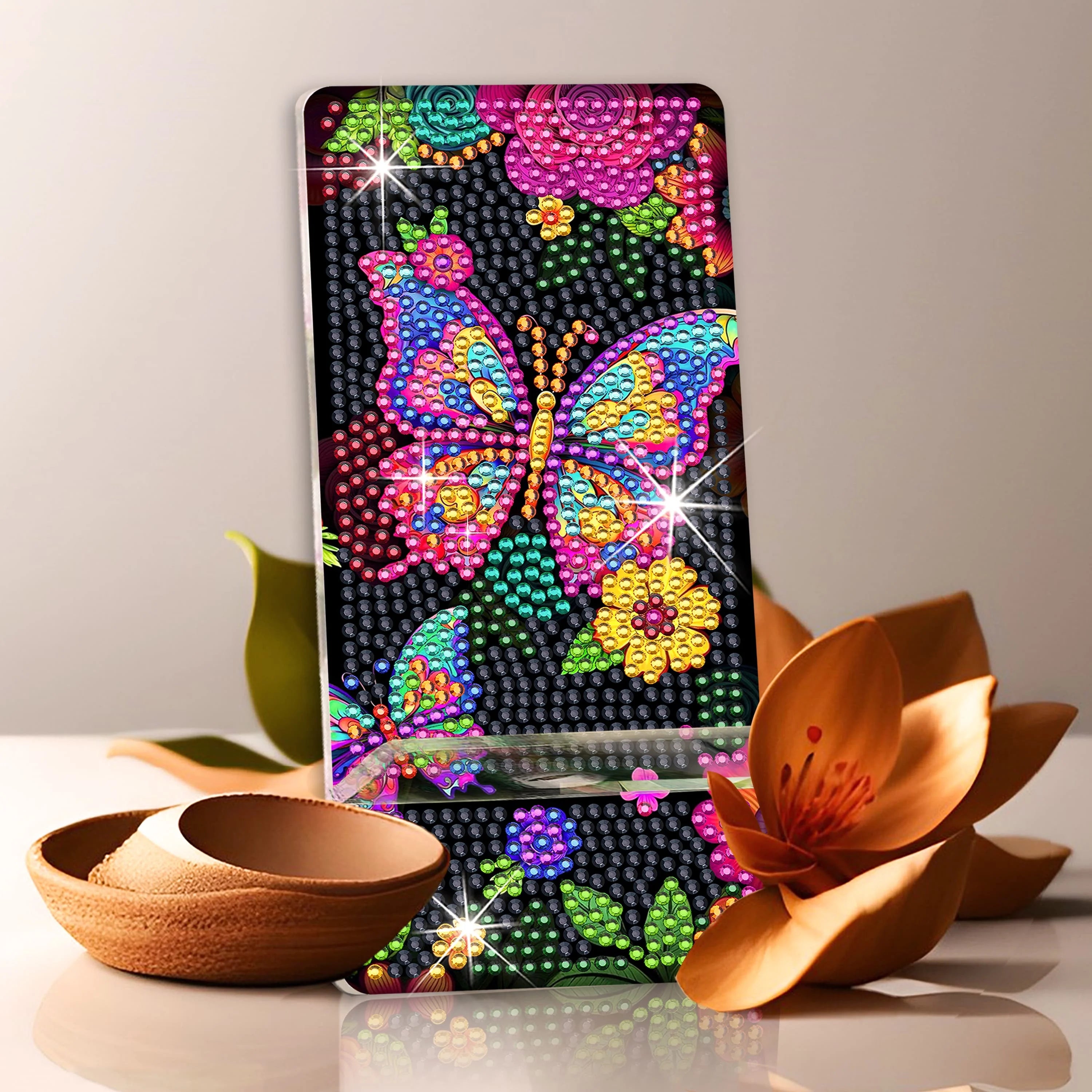 2 Pack  5D Full Crystal Diamond Art Phone Holder