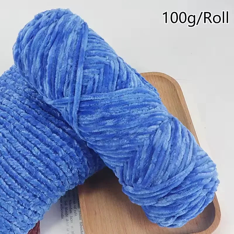 Thick Chenille Velvet Yarn 100g/Roll