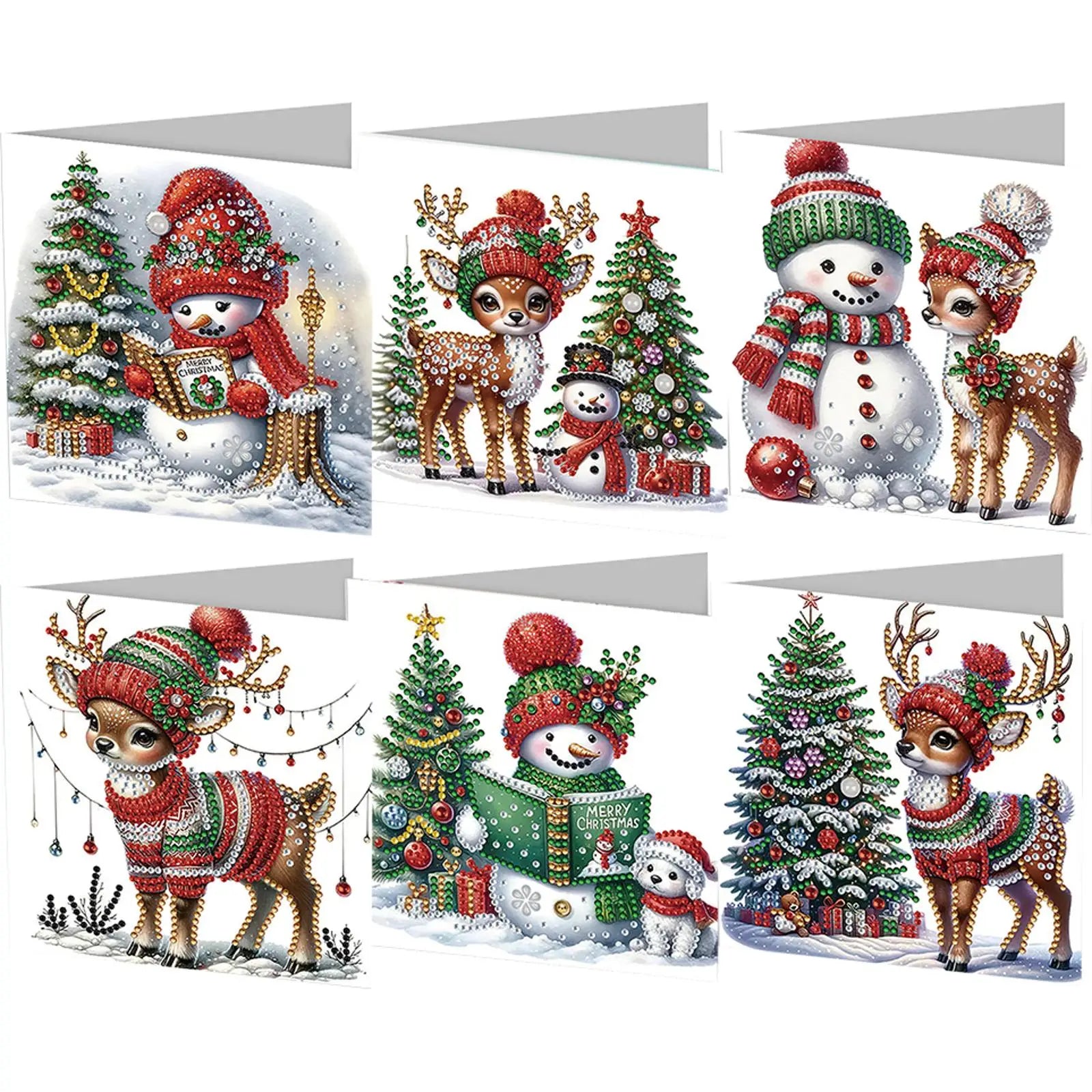 5D Rhinestone Arts Greetings Birthday Card DIY 5D Rhinestone Embroidery Arts Cards Kits Diamond Painting Greeting Thank You Card