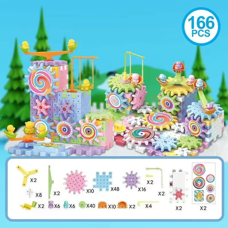 Educational Toys for Kids Children Gear Blocks Building Toys