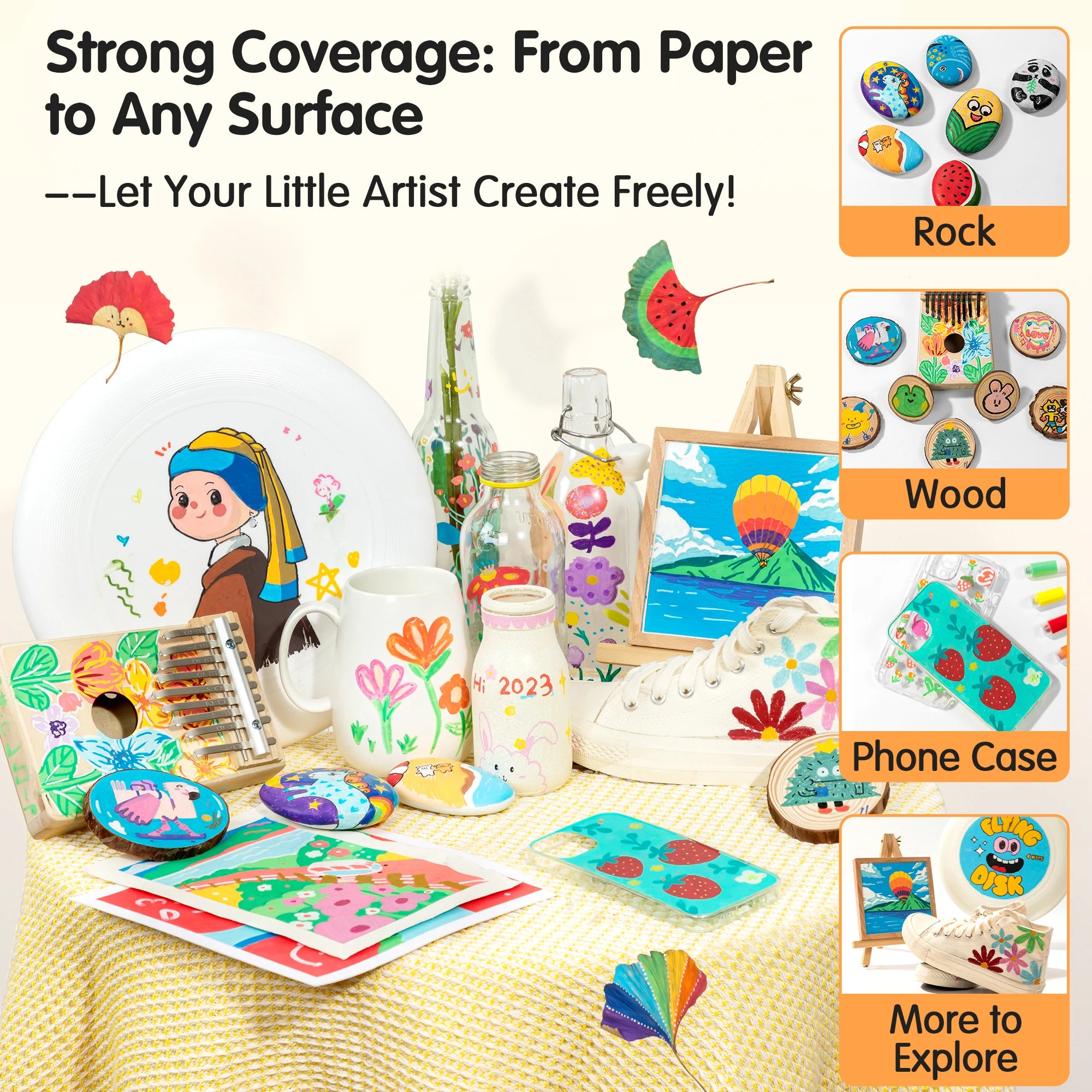 Deli 24/36/48-Color Acrylic Marker Pen Set,