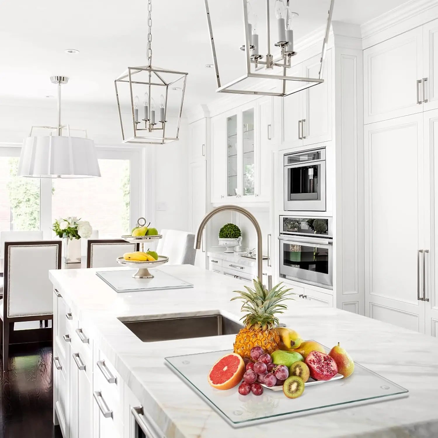 Tempered Glass Cutting Board Set, 2-Piece