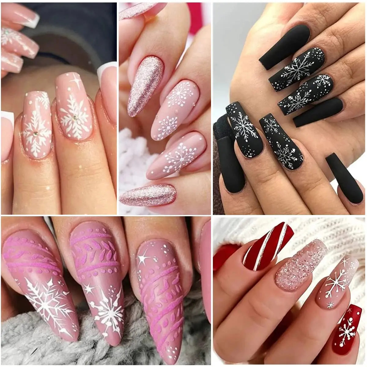 sNew Winter Snowflake Nail Stickers,