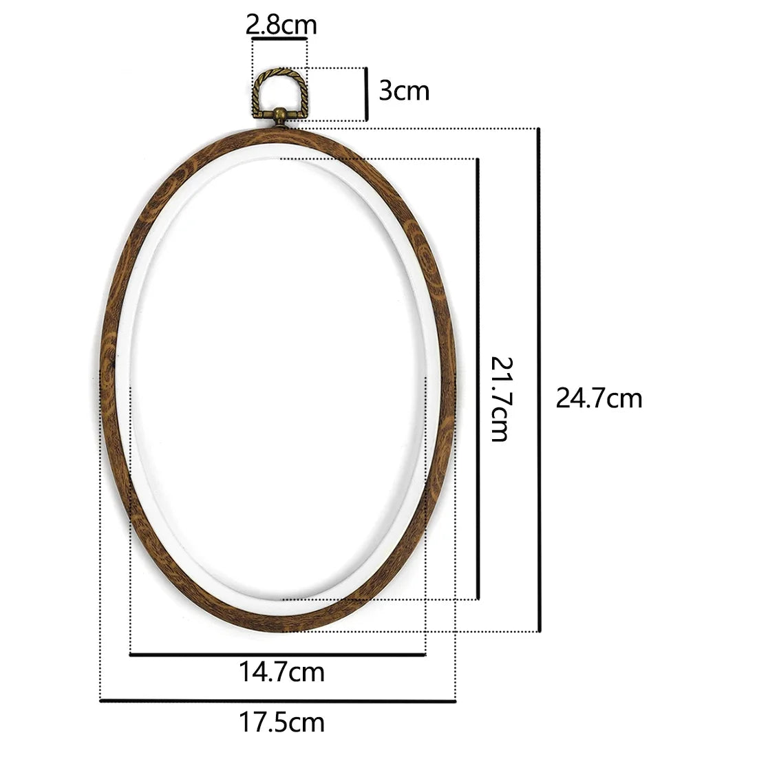 Round Wooden Color Embroidery Hoops Frame Set, Plastic Embroidery Hoop Rings For DIY Cross Stitch