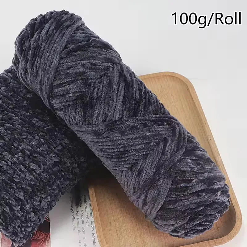 Thick Chenille Velvet Yarn 100g/Roll