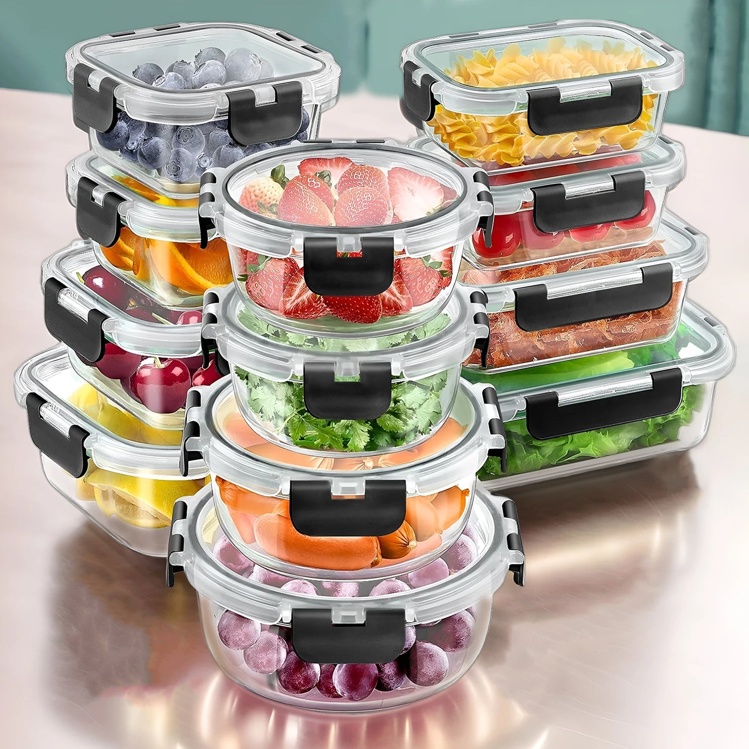 Airtight Bento Boxes for Microwave Oven Freezer and Dishwasher BPA Free, lunch boxes
