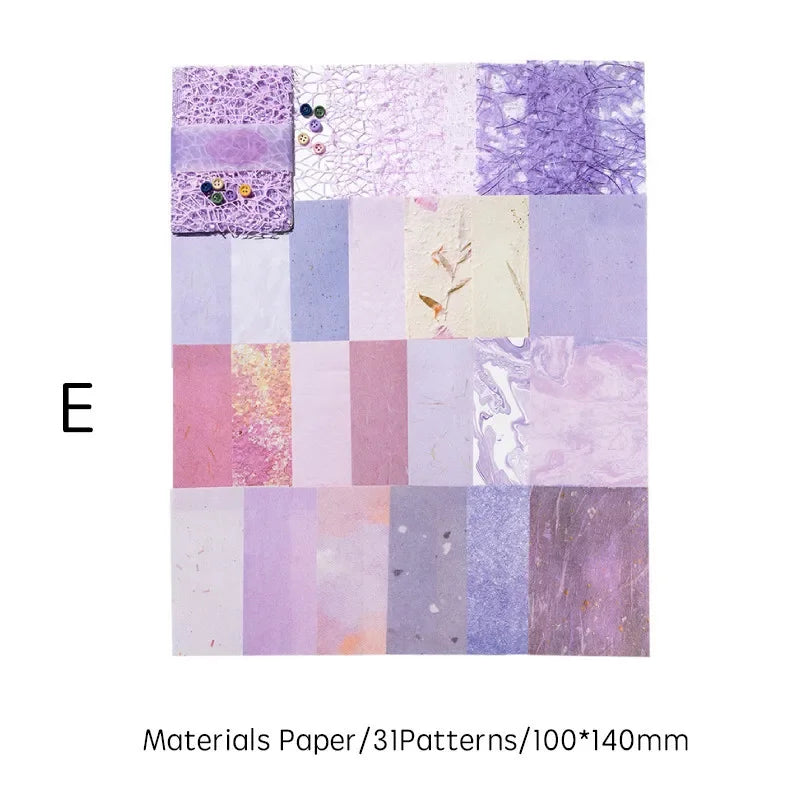 31pcs/pack Gauze Materials Paper Scrapbooking Decor Craft Paper Collage Junk Journal Stationery