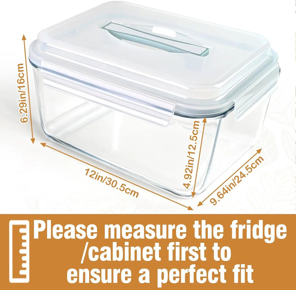 Large Glass Storage Containers with Lids,  Airtight 200oz