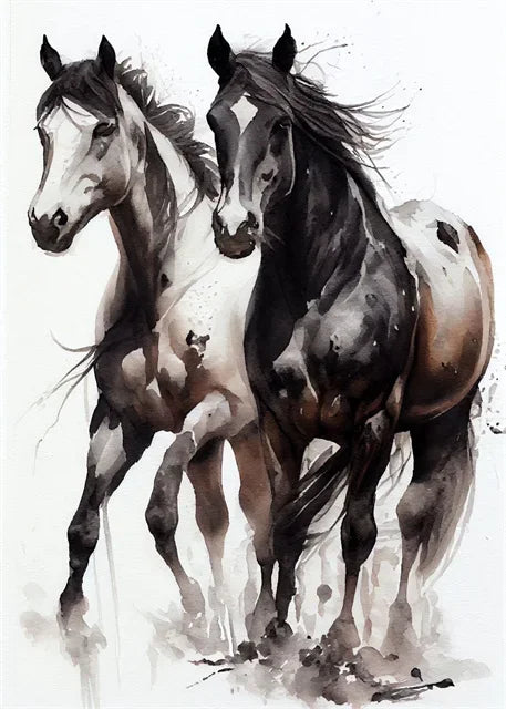 Horse Watercolor Canvas Oil Painting Prints