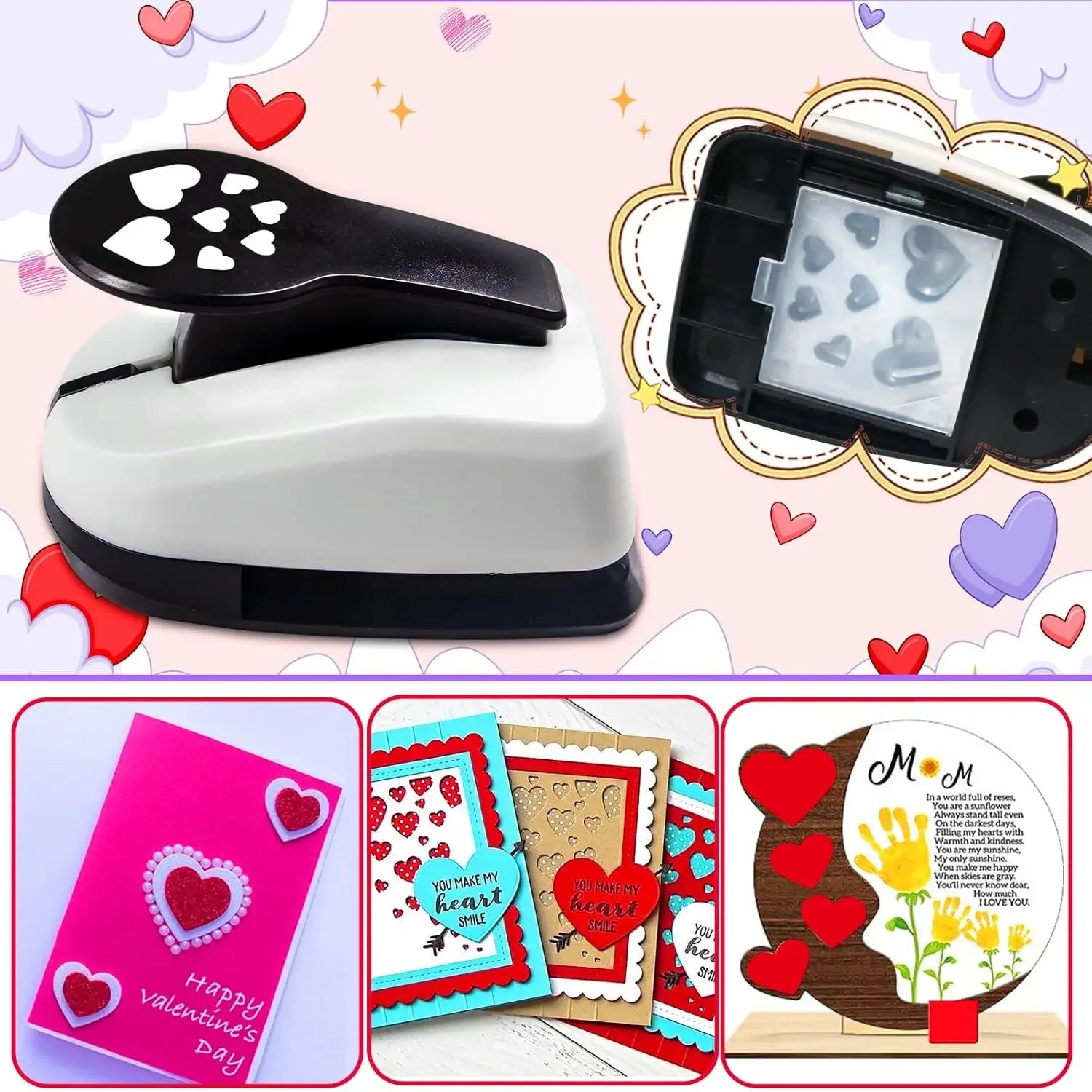 Heart punch for weddings, scrapbooking, card making