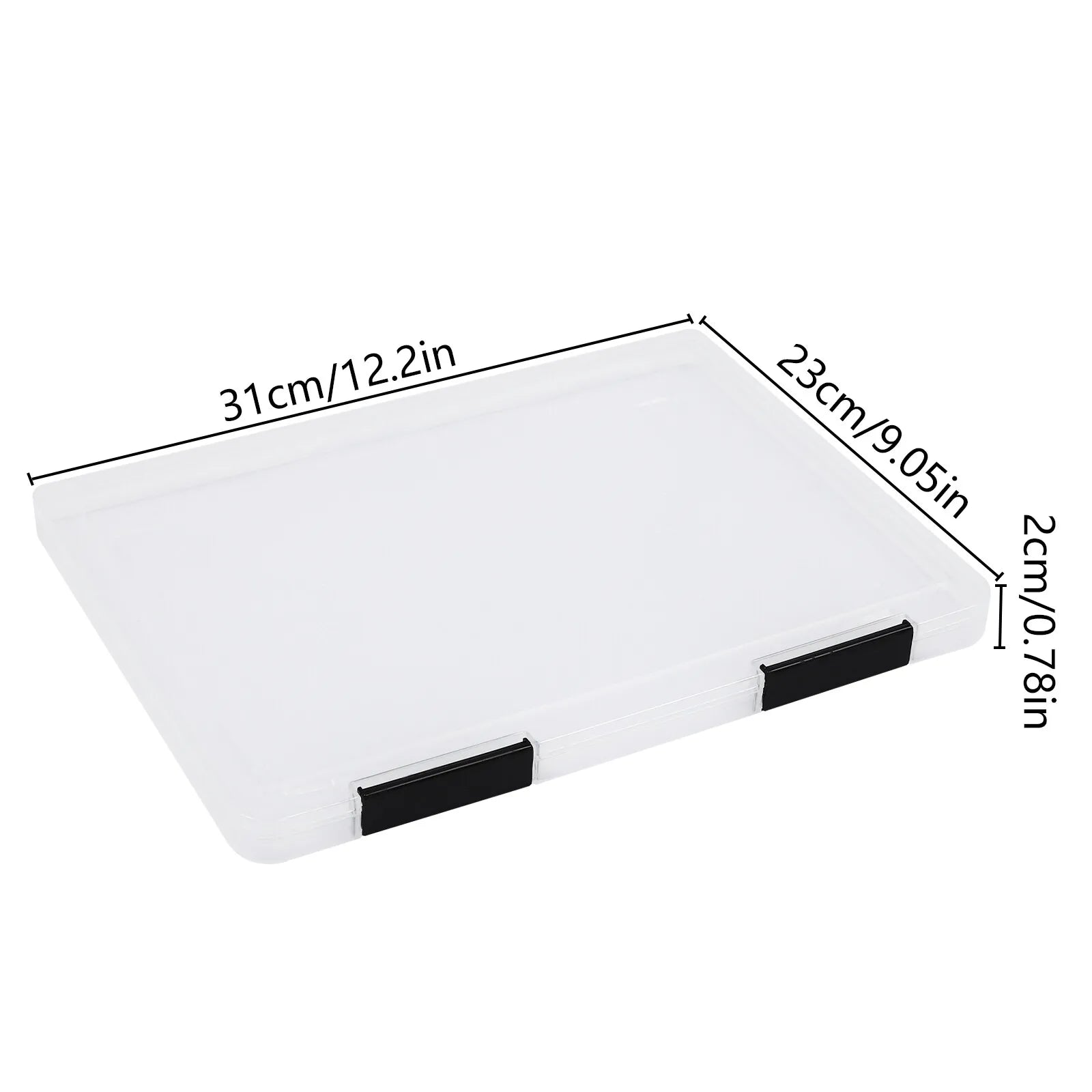 12 Pcs Polypropylene Clear File Boxes