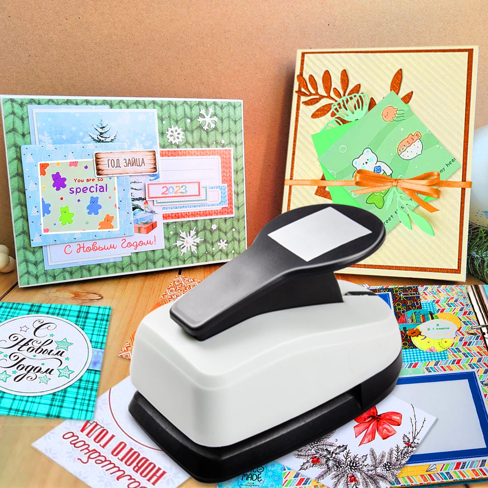 Square Paper cutter tool crafts Hole Punchers Set 1