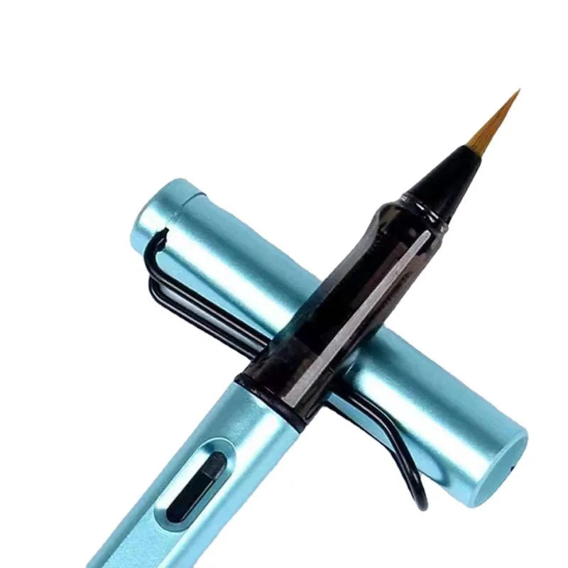 Pen Type Calligraphy Brushes Beginner's Writing Brush Soft Weasel Hair Small Regular Script Brush for Student Painting Writing