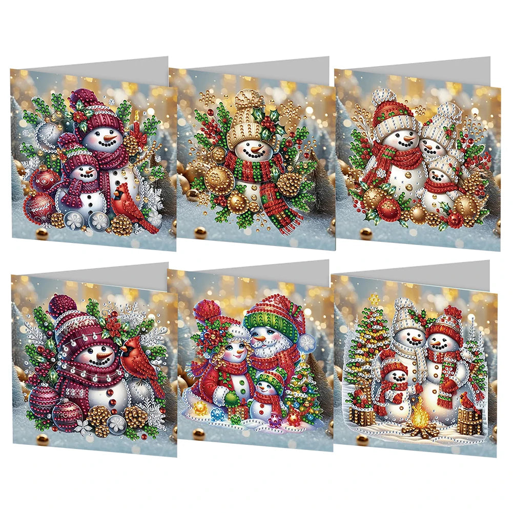 4/6/8/12PCS New 2024 Diamond Painting Greeting Cards